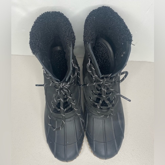 Tommy Hilfiger RAINAH Black Synthetic/Faux Fur Line Lace Up Ankle Boots Size 10M - Picture 5 of 10